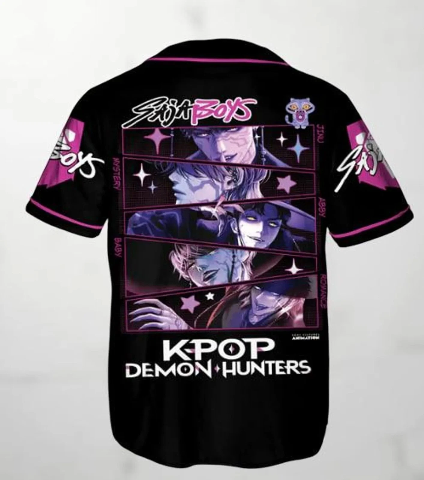 KPOP Demon Hunters Baseball Jersey, Saja Boys Anime Shirt