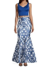 JC Penney Prom Dress Two Piece Gown Formal Unique