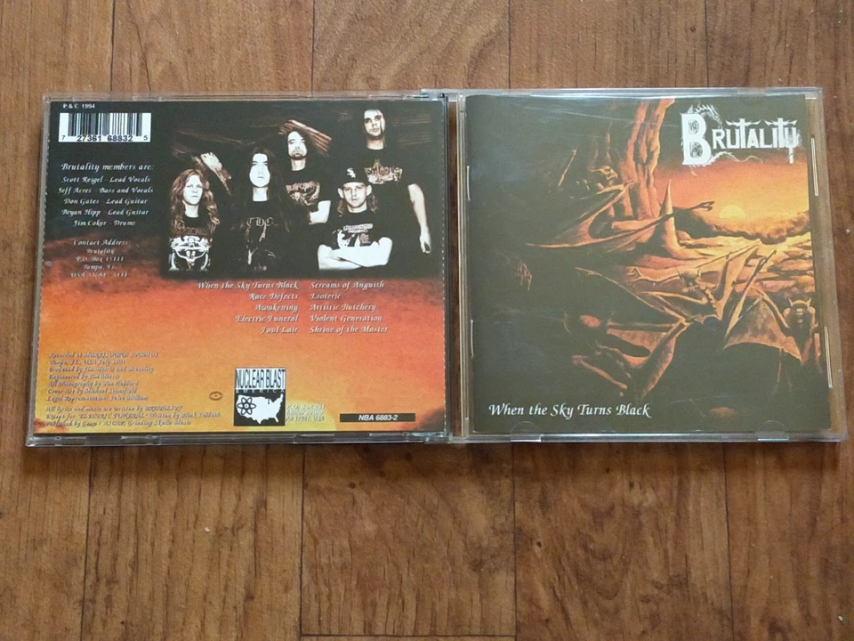Brutality- When The Sky Turns Black, Repress-CD 1994 (Disincarnate, Nocturnus)