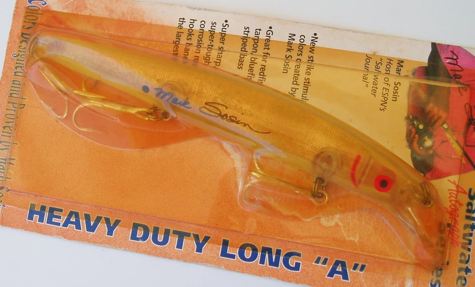Mark Sosin Autograph Series Bomber Heavy Duty Long A 16A Fishing Lure 7/8 oz 6"L - Image 2 of 4