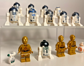 LEGO Star Wars Minifigure Lot x15 &ndash; R2-D2, BB-8, C-3PO, Astromechs Bundle
