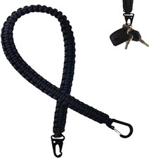 24in Heavy Duty Paracord Keychain Tactical Rope, Braided Strong Lanyard for Outd