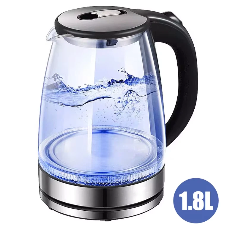 220V 1.8L Electric Kettle Glass Tea Kettle Water Boiler Home Kitchen water heat
