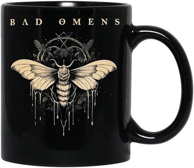Bad Omens Moth Coffee Mug, Gothic Band Fan Gift, Dark Aesthetic Cup 11oz