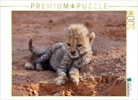 Calvendo Puzzle Cheetah Cub | 1000 Pieces, Finished Size 25.2 × 18.9 In (64 × 48