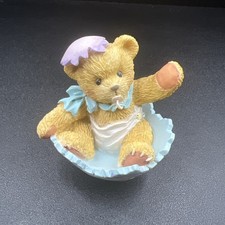 Vintage Cherished Teddies 103802 Bunny Just In Time For Spring Baby Bear In Egg