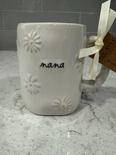 NANA 19oz 3D DAISIES Mug Rae Dunn Mother’s Day Floral NEW