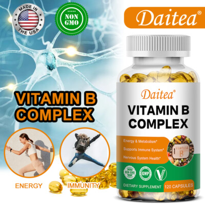 Vitamin B Complex Supplement Energy, Metabolism & Nerve Health Support