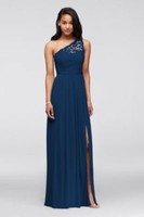 3x David's Bridal Marine (Navy Blue) long Bridesmaid Dresses