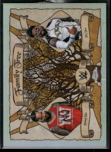 2025 Topps Chrome WWE Jimmy & Jey Uso #FT-US Family Tree Refractor