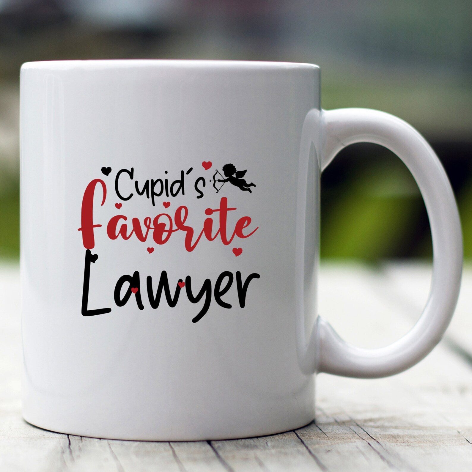Valentine Lawyer Mug - Cupid's Favorite Attorney Gift for Legal Lovers