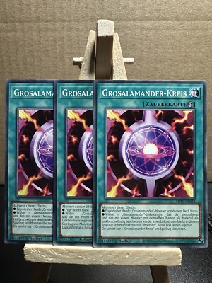 Yu-Gi-Oh! Playset 3x Grosalamander-Kreis  LD10-DE014 COMMON!