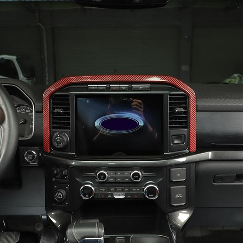 For 2021-2023 Ford F150 Red Carbon Center Console Dash GPS Navigation ...