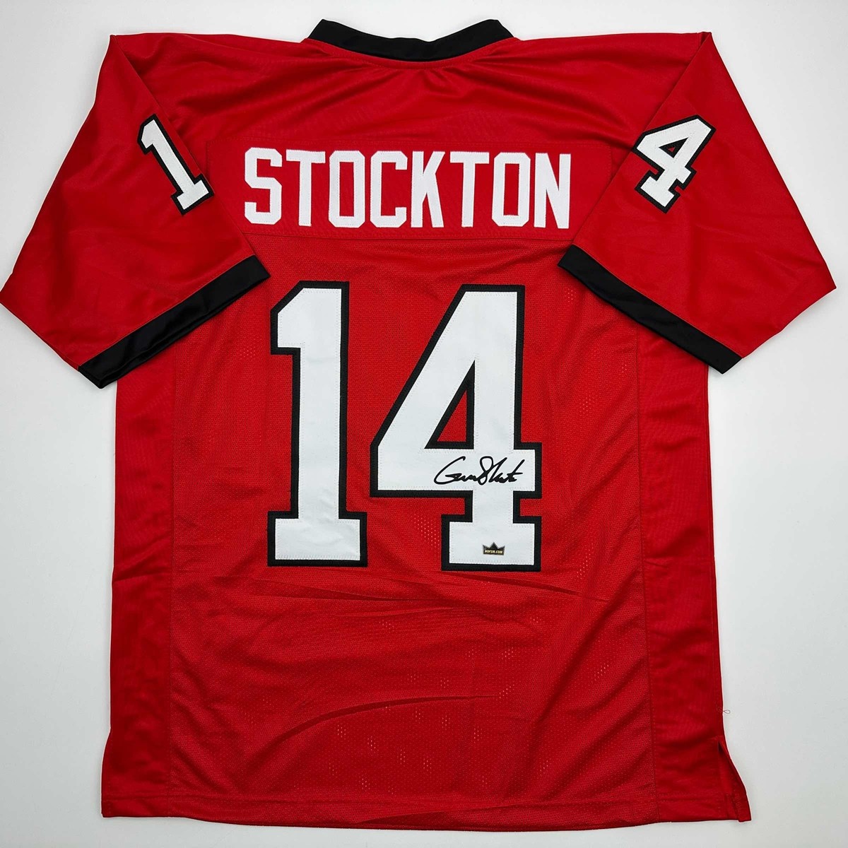 Facsimile Autographed Gunner Stockton Georgia Red Reprint Jersey