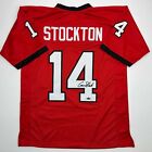 Facsimile Autographed Gunner Stockton Georgia Red Reprint Jersey Size Men's Xl