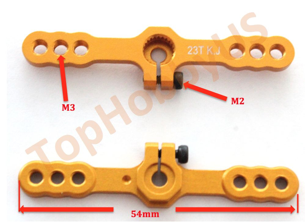 Braccio Servo Doppio In Alluminio 23T Per JR/KO/AirTronics - Venditore USA, Spedizione Rapida