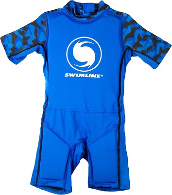 Swimline Lycra Floating Swimsuit Swim Trainer Wet Suit Life Vest Small, Blue