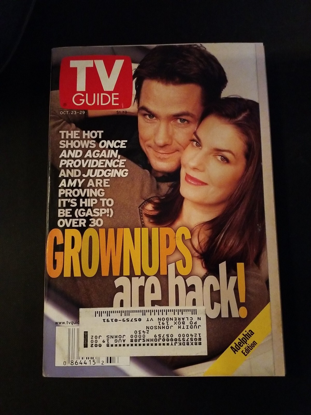 TV Guide Magazine October 23rd 1999 Judging Amy eBay