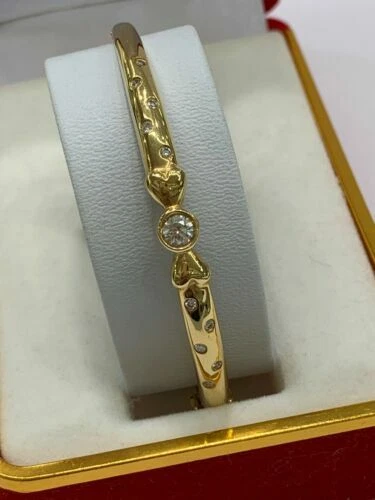 Diamond Yellow Gold Fine Bracelets 18ct Metal Purity