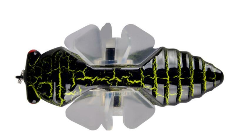 5PCS Topwater Popper Fishing Lures Big 15.5g Artificial Hard Swimbait Rotating - Image 8