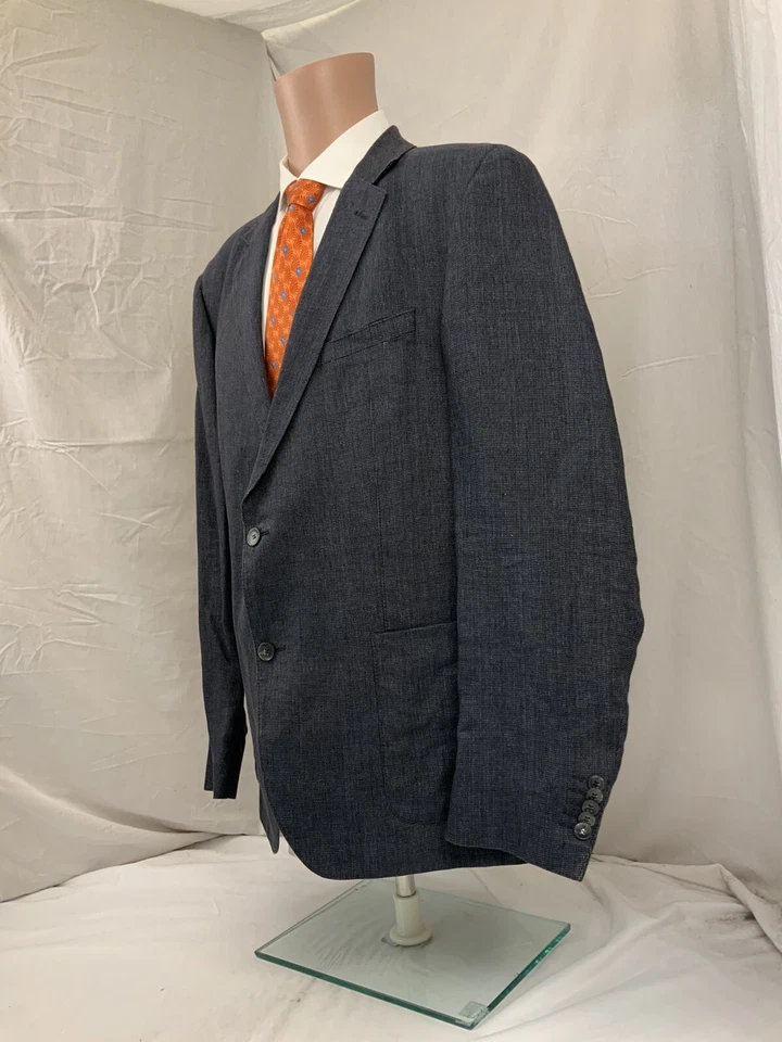 Chaqueta Blazer Strellson 42S Gris Cuadros 2 Btn Algodón Poliéster YGI W1-91 Foto 4 de 4