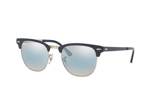 Occhiali da Sole Ray Ban Clubmaster metal RB3716 blu specchiato grigio  9160AJ | eBay