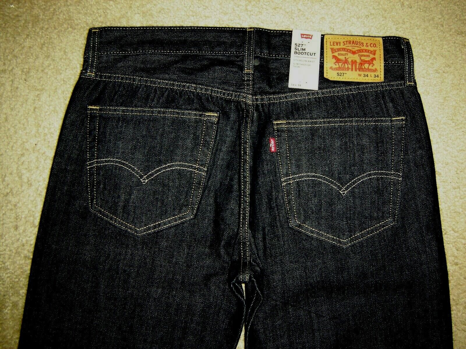 NWT Levi's 527 jeans 34 x 34 Slim Boot Cut Retail $70 Style # 05527-4010