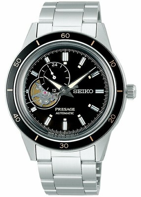 Seiko Presage Style 60's SARY191 Men's Watch Automatic Open Heart Black NEW 2021