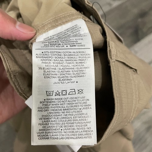 Nike Mens Cargo Trousers Beige W30 L30 Mens Skater Golf Pants (New) - Picture 15 of 16