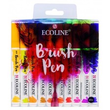 Talens Ecoline Liquid Watercolour Brush Pen Set of 20. Artists Brushpens