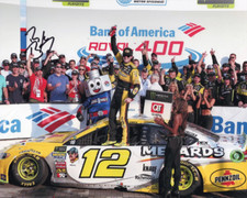 AUTOGRAPHED 2018 Ryan Blaney 12 Pennzoil Racing CHARLOTTE ROVAL WIN Victory La