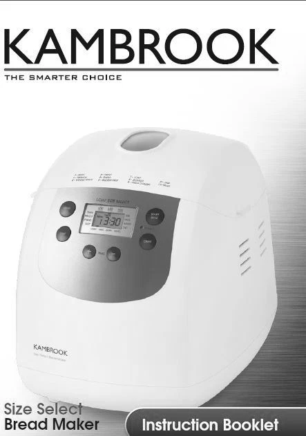 Kambrook Bread Machine Manual KBM130, KBM150, KBM300