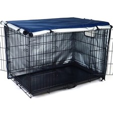 Durable Dog Crate Cover-Double Door, Pet Kennel Cover Waterproof Anti-UV Dog ...