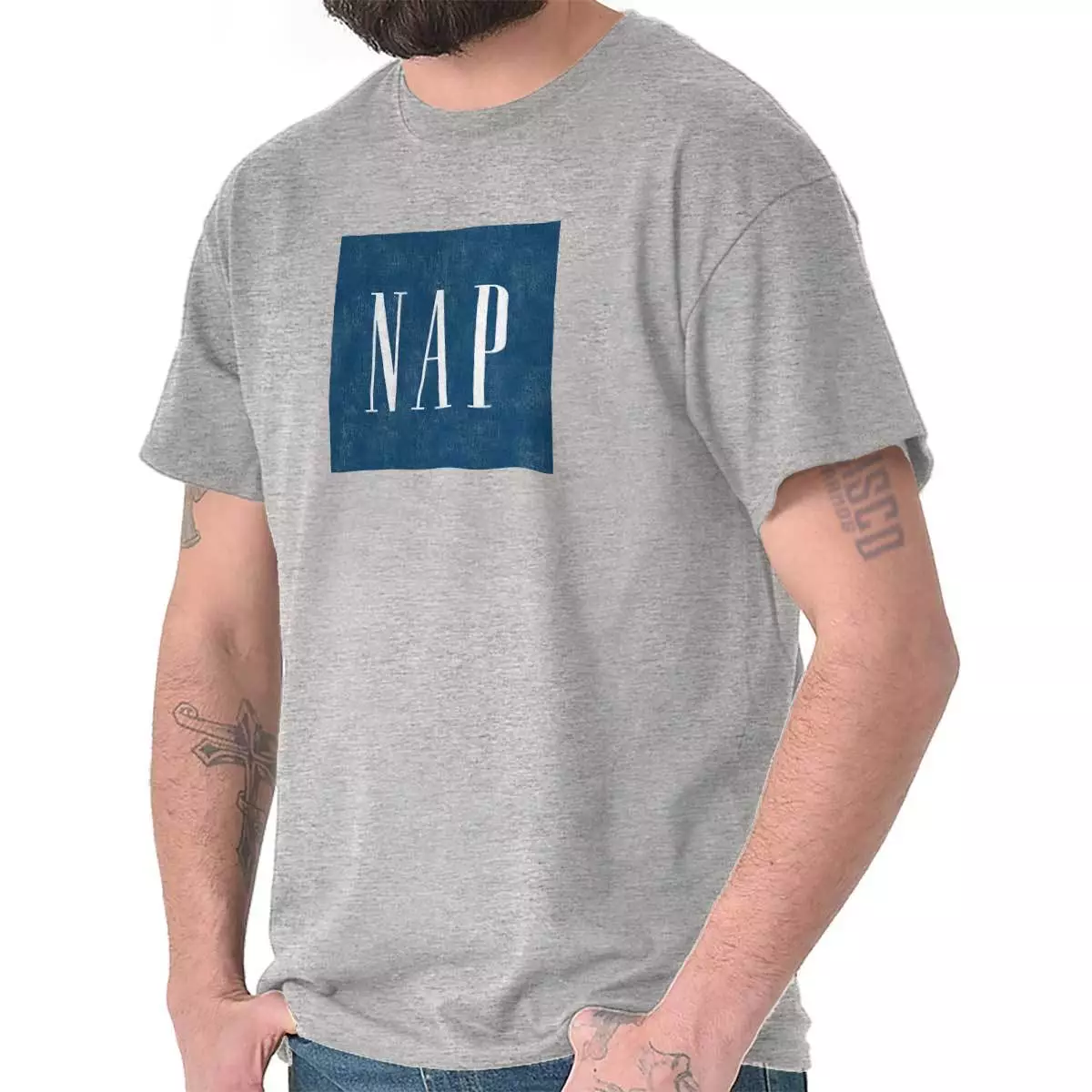 Nap Gap Cute Confident Funny Gym Workout Womens or Mens Crewneck T