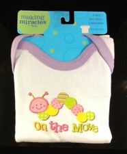 Making Miracles by Nojo "On the Move" T-Shirt Purple/White 0-6/6-12 Months