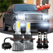 Kit combinado de faros LED altos/bajos + faros antiniebla 4 bombillas para Ford F 150 2005-2014 6000K