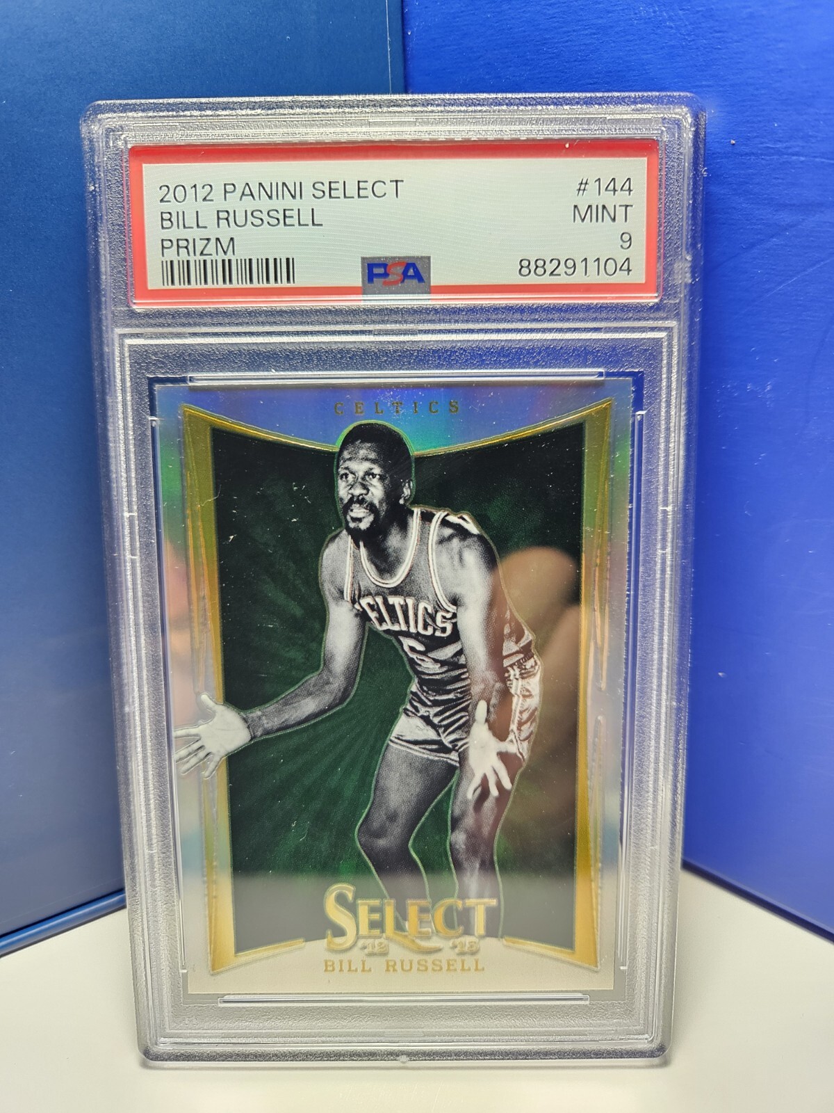 2012-13 PANINI SELECT BILL RUSSELL SILVER PRIZM PSA 9 HOF