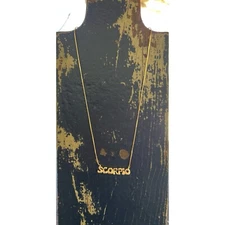 Anthropologie Zodiac Gold Plated Bubble Astrology Sign Gift Necklace Scorpio