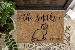 personalized cat mat
