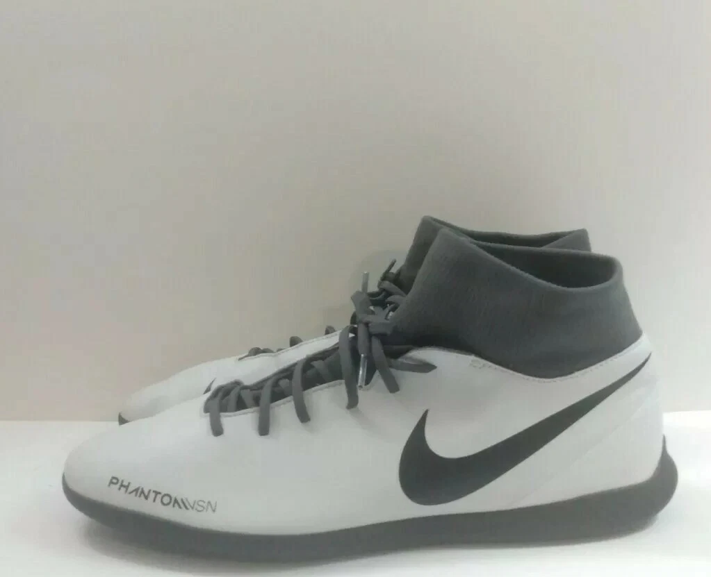 Nike Phantom VSN Club DF IC Platinum Gray Red Soccer Mens Size 13 AO3271 060