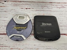 Sony Discman D-131  Philips Portable CD players As-Is For Parts
