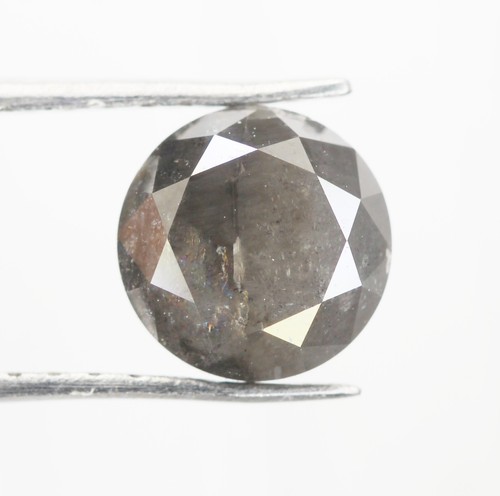 1.05 CT 6.30 MM Natural Loose Grey Salt and Pepper Round Brilliant cut Diamond - Picture 4 of 10