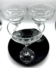 3 Libbey Z-STEM MARGARITA COCKTAIL GLASSES CLEAR 7" Tall EXCELLENT CONDITION