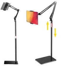 69" Tablet Floor Stand Steel Holder Bracket Adjustable Phone For 4"-11" ipad