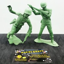 Lot of 2 - 1960s - Louis Marx Soldier 6  WWll USA Soldier -Vintage Original USMC