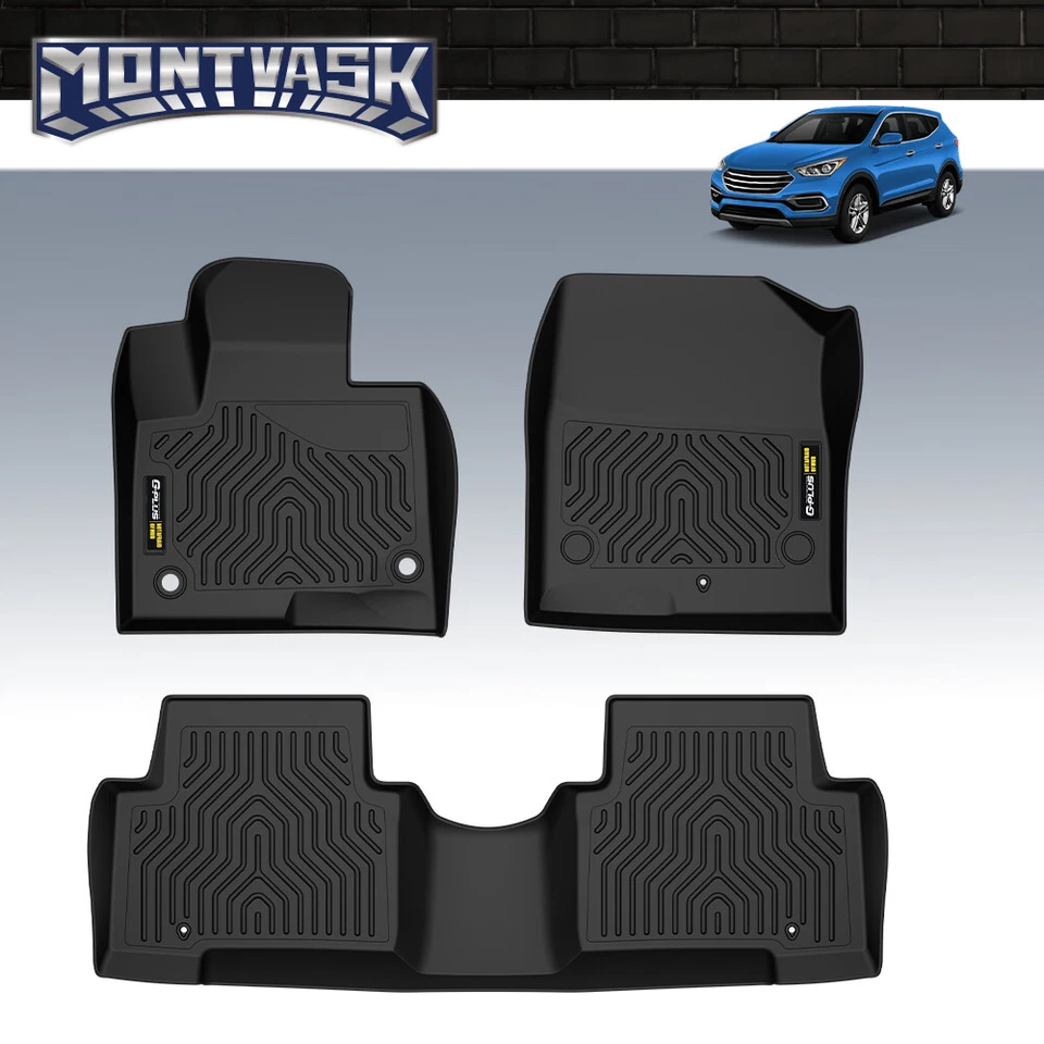 Alfombrillas de TPE moldeadas en 3D aptas para Hyundai Santa Fe Sport 2013-2018 5 pasajeros Foto 2 de 4