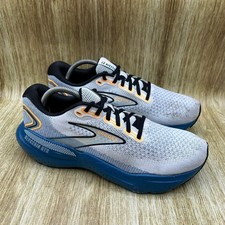Brooks Glycerin GTS 21 Running Shoes Mens Size 10 White Blue Support 1104201D158