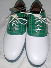 Allen Edmonds Jack Nicklaus Signature Golf Shoes Green/White Leather Size 10 D