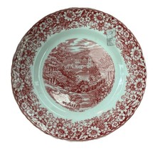 Historical Britain Sutherland China H M Tintern Abbey 7”  Plate Pink New