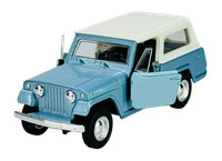 Welly Old Timer 1967 Jeep Jeepster Commando Station Wagon Blau 1:34 New Box